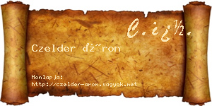 Czelder Áron névjegykártya